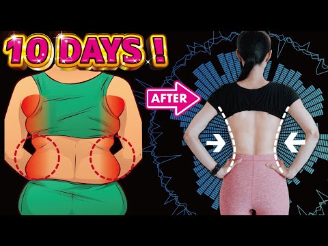 Back Fat +Flat Belly + Smaller Waist | Standing Workout 🔥 | 10 Days Challenge