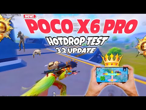 Poco x6 pro🔥 hotdrop test 3.2 update rush gameplay🔥