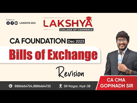 RAPID REVISION BILLS OF EXCHANGE  || CA FOUNDATION DEC 2023 || BY CA CMA GOPINADH SIR ( AIR 23 )