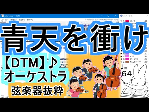 [青天を衝け]メインテーマ♪弦楽器抜粋♪【DTM】NHK大河ドラマ【Muse】ストリングス♪【MIDI】青天を衝けop　大河ドラマオープニング　佐藤直紀