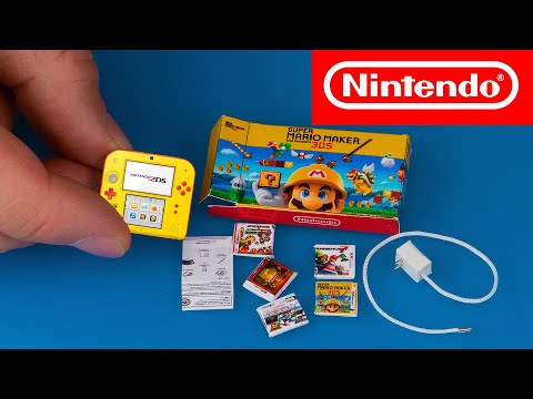 How to make Miniature Nintendo 2DS  - Tutorial | DollHouse | No Polymer Clay!