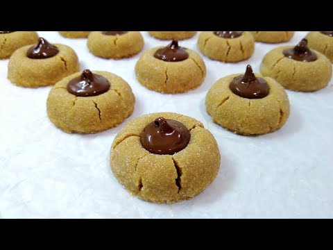 Peanut Butter Blossom Cookies | Just 4 INGREDIENTS!