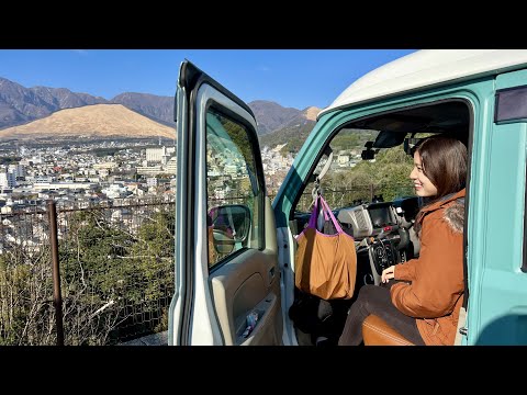 Living in a minivan and traveling in Beppu, Oita.