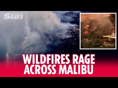 Wildfires rage in Malibu as 'more than half' of city ordered to evacuate