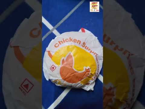 Tried  new chicken Burger 🍔 #shorts #burger #chickenburger #fastfood #trending #2024 #youtubeshorts