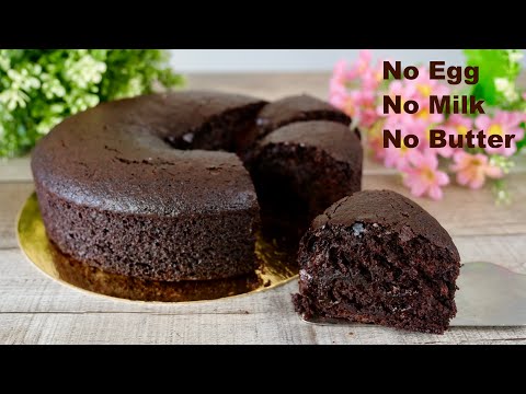 Super Moist Chocolate Cake | No Egg No Milk No Butter Cake.