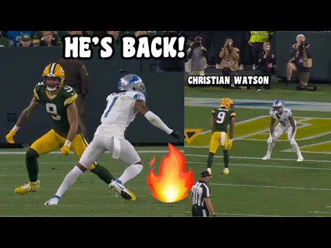 Christian Watson 2023 DEBUT 🔥 Lions Vs Packers 2023 NFL Week 4 highlights