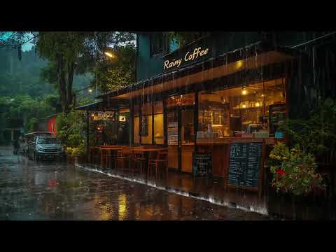 Gentle Rain Sounds to Relax Your Mind and Ease Your Stress | Rainy Day Coffee | ASMR Relaxing Sounds