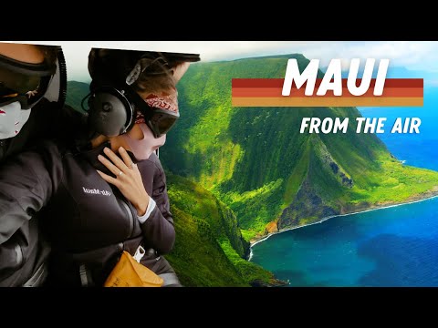 TALLEST SEA CLIFFS IN THE WORLD 😮 [Maui Open Door Helicopter to Molokai]