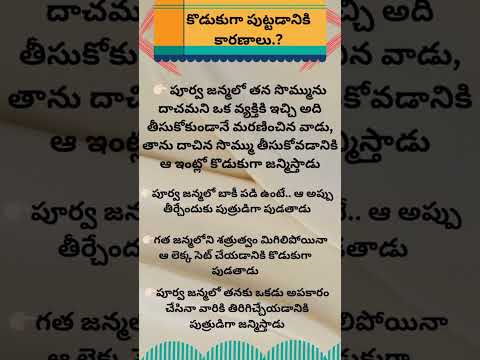 కొడుకుగా పుట్టడానికి కారణాలు.?||ధర్మ సందేహాలు||తాళపత్ర||నిత్య సత్యాలు||reels||youtubeshorts