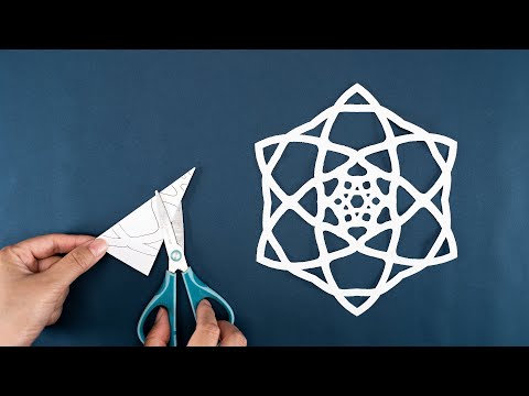 Paper Snowflakes #91-How to make Snowflakes out of paper-Christmas Ornaments-Paper Cutting Design