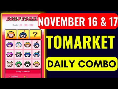 tomarket combo today 16 & 17 november| tomato app daily combo code today | tomarket new combo today