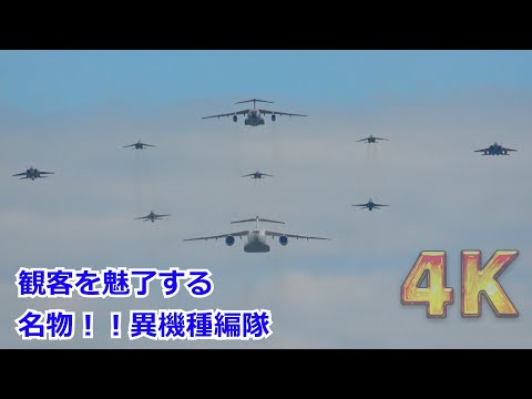 【4K】観客を魅了する岐阜基地名物の異機種編隊！！今年は小編隊・中編隊・大編隊と三部構成で大空を飛ぶ  2024/11/17【岐阜基地航空祭2024】