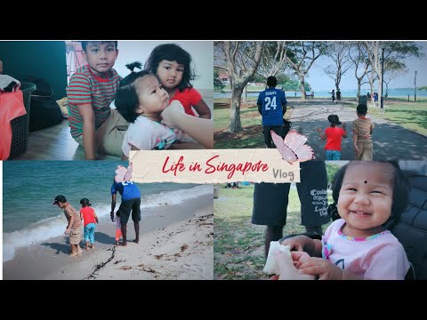 新加坡Vlog//Changi Beach Park//Weekend Outing with kids//Relaxing life