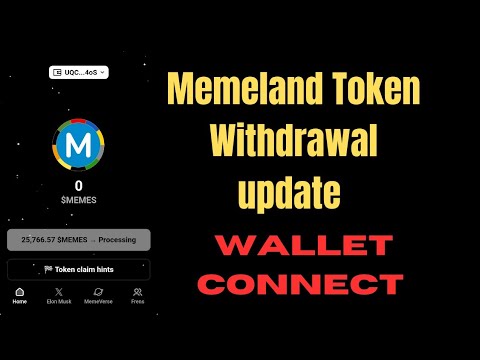 Memeland Airdrop withdrawal Update|How to connect your wallet on Memeland |Memeland Token Withdrawal