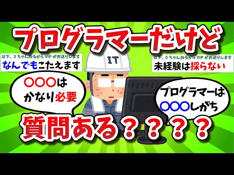 【２ちゃんねる】プログラマーだけど質問ある？2023年のIT事情ｗｗｗｗｗｗｗｗｗ【ゆっくり解説】