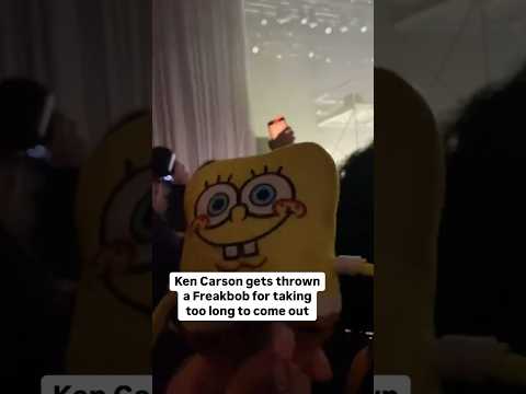 Ken Carson gets thrown a SpongeBob for taking too long to come on Stage