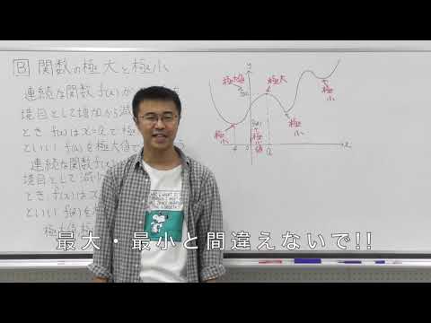 数学Ⅲ第46回①関数の極大と極小定義編