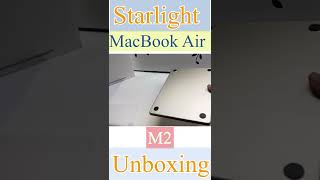 MacBook Air M2 Starlight Unboxing | #macbookairm2 #unboxingvideo #applemacbookair #m2macbookair