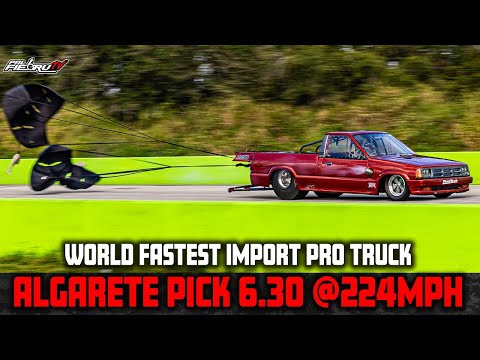 World Fastest Import Pro Truck - Algarete Pick up 6.30 @224mph #2jzturbo - Orlando Speedworld