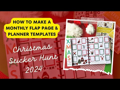 PLAN WITH ME | Christmas Sticker Hunt flap page | Making templates from Happy Planner packaging!