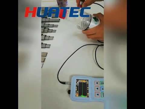 HUATEC TG 5500D Ultrasonic Thickness Gauge testing water bottle video