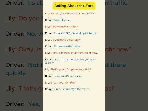 How to ask for the price when taking a taxi - English conversation. #Shorts