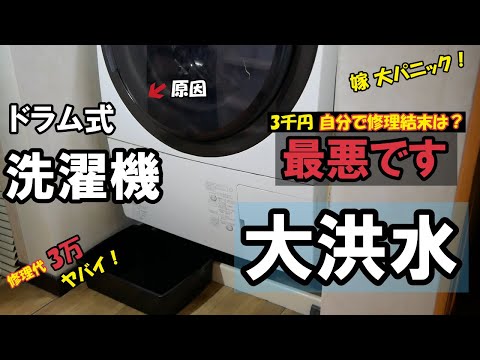 ヤバイ！突然、洗濯機が普通じゃない水漏れを起しました