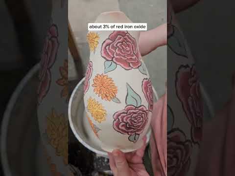 Floral pitcher and glaze talk #NowWhatPotteryWorks #Pottery #GlazeVideo #Iron #Glaze #Pitcher #Art