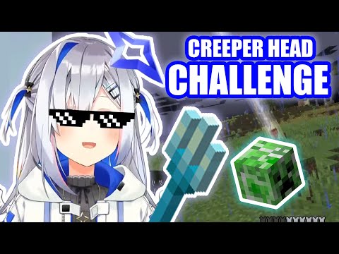 Kanata's Creeper Head Challenge 【Hololive English Sub】