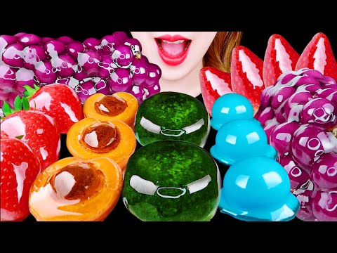 ASMR RAINBOW TANGHULU CANDIED FRUIT 직접만든 무지개 과일 탕후루 먹방 EATING SOUNDS MUKBANG 咀嚼音