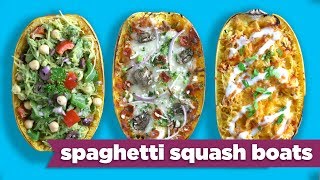 Spaghetti Squash Boats - Easy Meal Prep Healthy Dinner Recipes! - Mind Over Munch