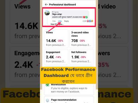 Facebook performance dashboard Red Problem solve |facebook promote see dashboard page setting