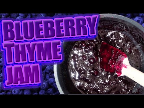 BLUEBERRY THYME JAM -Small Batch (makes 4-5 Large Sandwiches) -How to make Fresh Blueberry Thyme Jam