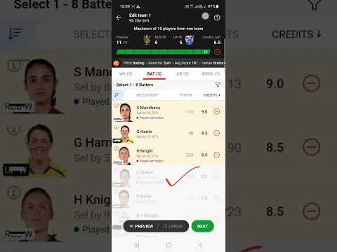 RCB-W vs UP-W Dream11|RCB-W vs UP-W Dream11 Prediction|RCB-W vs UP-W #shorts