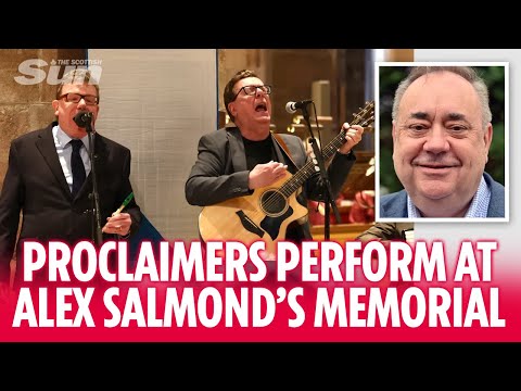 The Proclaimers perform rousing tribute to late Alex Salmond as hundreds gather at memorial service