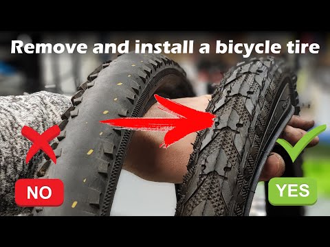 How to remove a bicycle tire. Mounting a new tire on a bike wheel