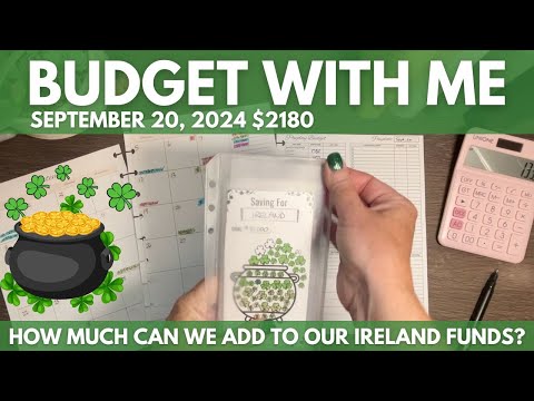 Budgeting mid-month and adding to our Ireland Savings Envelope