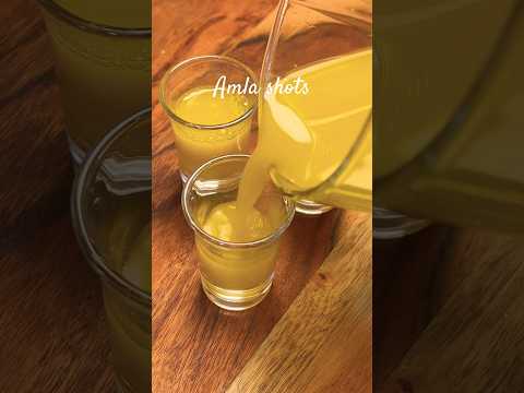 VitaminC Amla shots! #amla #ginger #turmeric #vitaminCjuice #healthyskin #shorts #winter #juice