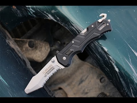 NEW! Schrade SCH911 Folding Knife -- Best First Response Rescue Knife