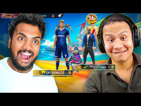 Breaking 76 Winning Streak Of Big angry Youtuber UR Cristiano Ronaldo Prank 😱 - Garena Free Fire Max