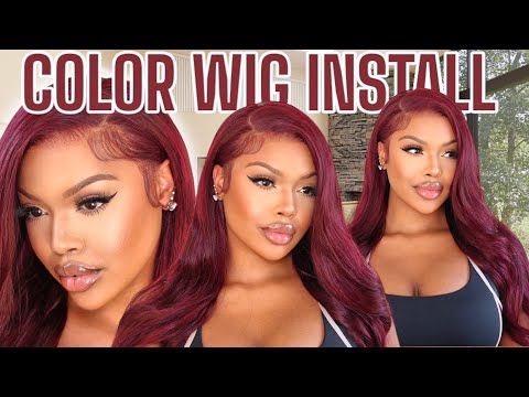 FALL COLOUR WIG INSTALL + SOFT BABY HAIRS  - Ft MEGALOOK HAIR