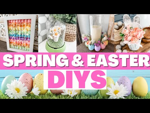 *NEW* Spring & Easter DIY Decor Ideas!   Decorating ideas on the cheap!  Dollar Tree DIYS