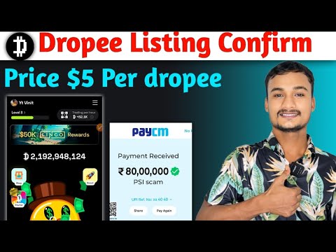 Dropee Listing Confirm 🤑 | Dropee price $5 Par Dropee | Dropee listing on Binance 🤑