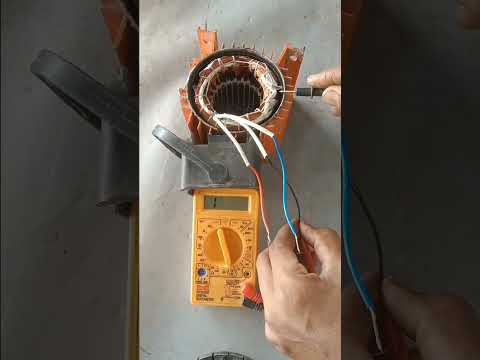 0.5 Hp tullu pump motor winding check multimeter/water pump motor winding check multimeter/shorts