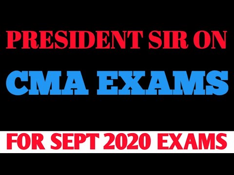 PRESIDENT SIR CLARIFICATION | CMA SEPT 2020 EXAM |