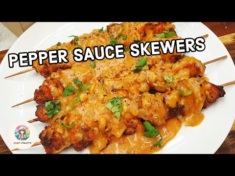 Air Fryer Chicken Skewers With Hot Peppercorn Sauce | Air Fryer Recipes |