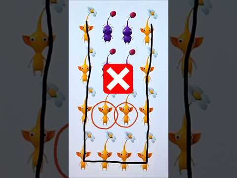 Pikmin yellow & purple line connect puzzle game #shorts #pikmin #puzzle #game #art #trending