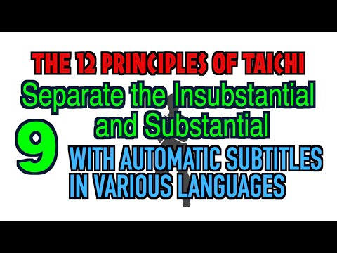 taichi chuan -  【THE 12 PRINCIPLES of Taichi】 9. Separate the Insubstantial and Substantial