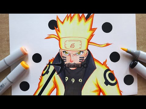 How to Draw Naruto Six Paths Sage Mode - Step By Step Tutorial